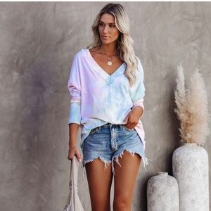 NWOT VICI tie dye knit sweater